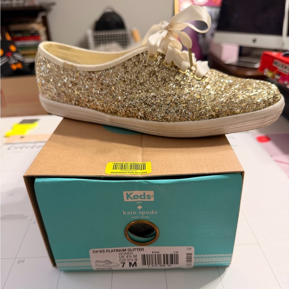 Keds Gold Glitter Sneakers